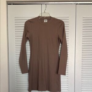 Ribbed Brown Dress from PINK